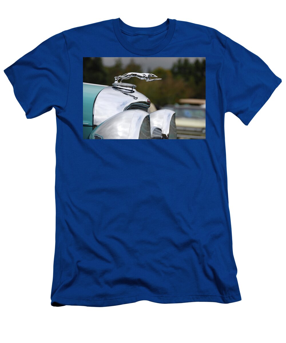 Automobiles T-Shirt featuring the photograph Mascot Hood Ornament by John Schneider