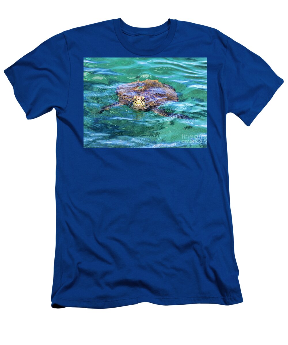 Maui T-Shirt featuring the photograph Maui Sea Turtle by Eddie Yerkish