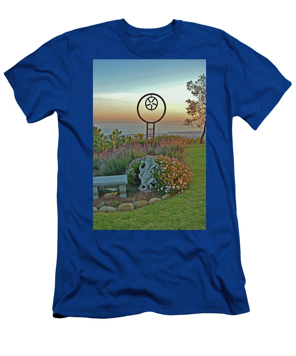 Golden Hour T-Shirt featuring the photograph Meditation Spot by Linda Brody