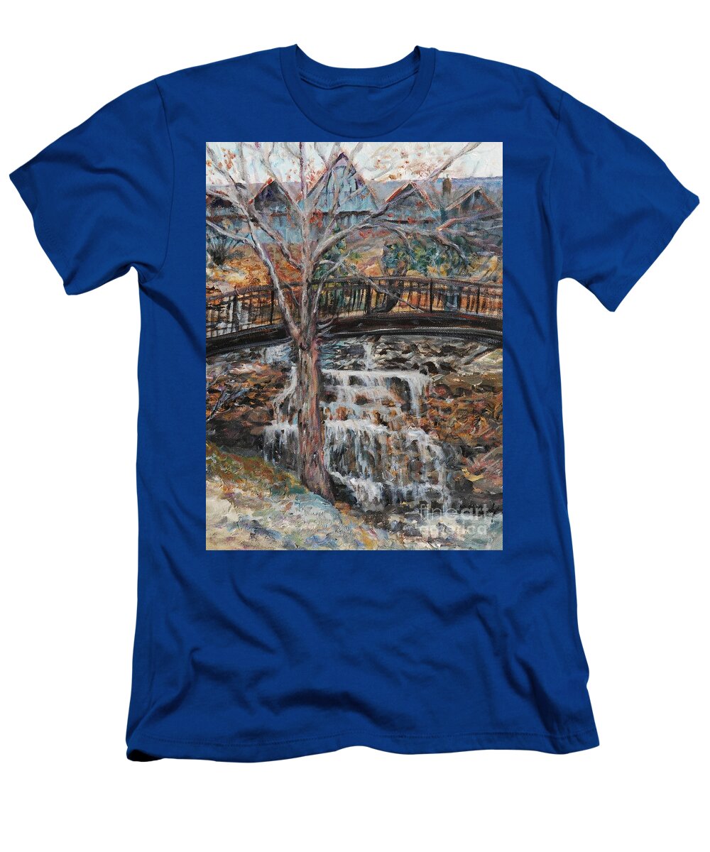 Waterfalls T-Shirt featuring the painting Memories by Nadine Rippelmeyer