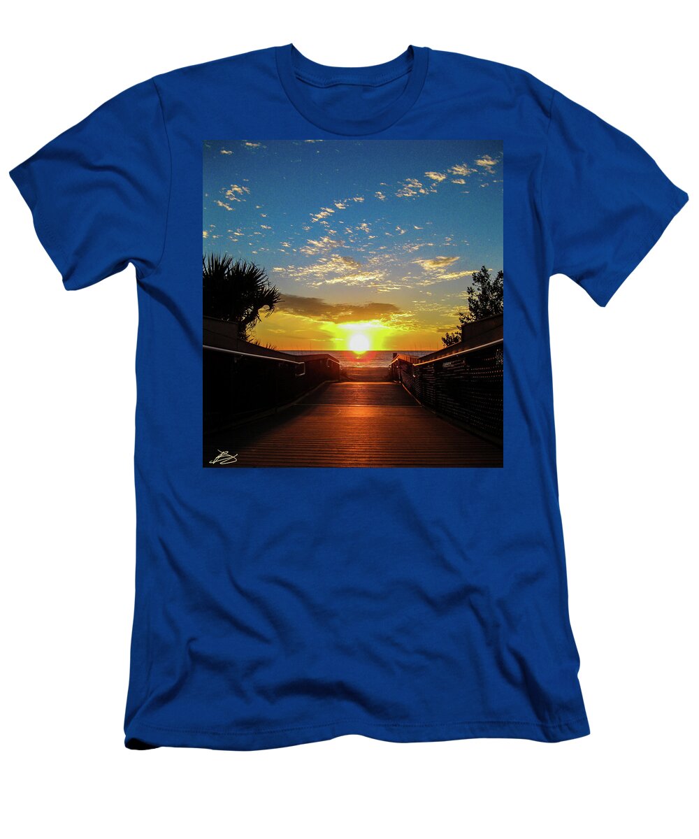 Sunset T-Shirt featuring the photograph MIddle Path by Bradley Dever