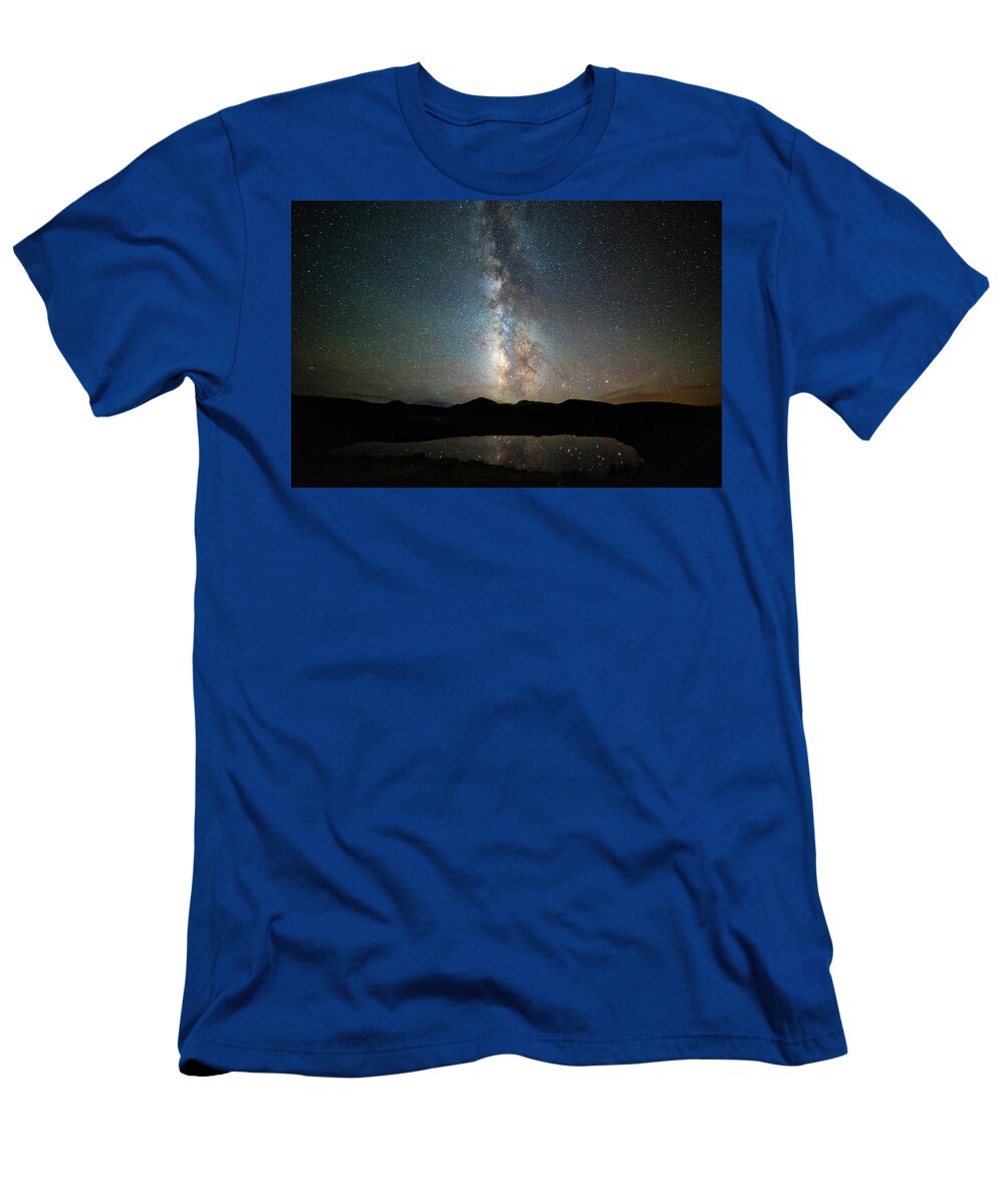 Stars T-Shirt featuring the photograph Milky Way Indy Pass by Darren White
