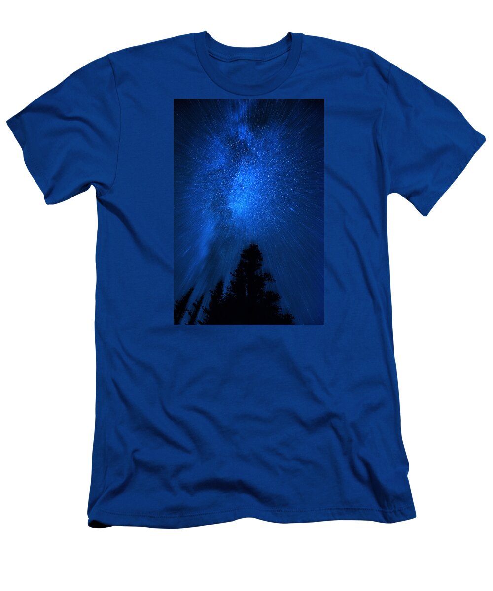 Milkyway T-Shirt featuring the digital art Milky Way Zoom by Pelo Blanco Photo