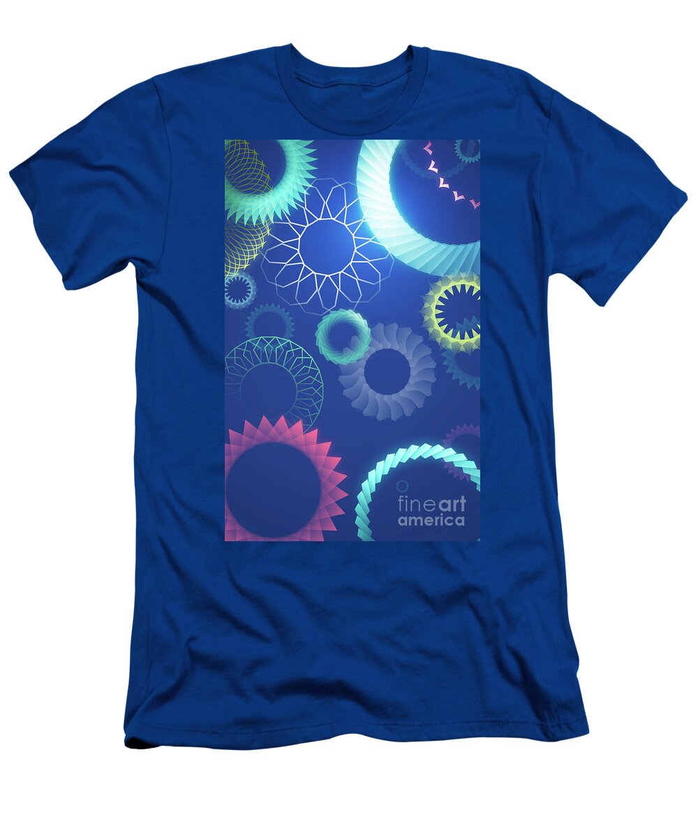 Moonshine T-Shirt featuring the digital art Mind Trips - Moonshine Spirit by Peter Awax