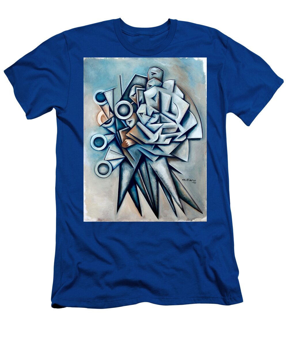 Jazz T-Shirt featuring the painting Momentum Independent by Martel Chapman