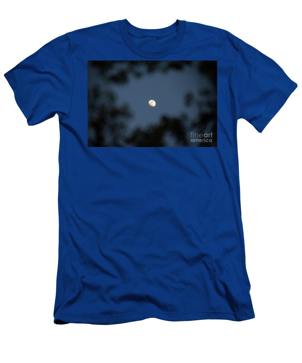 Moon T-Shirt featuring the photograph Moon Through The Trees by Sharon McConnell