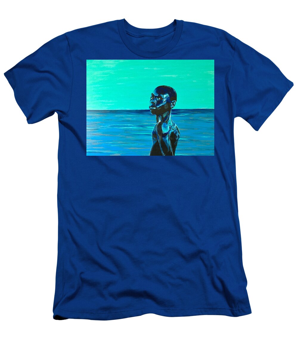 Moonlight T-Shirt featuring the painting Moonlight by Joel Tesch