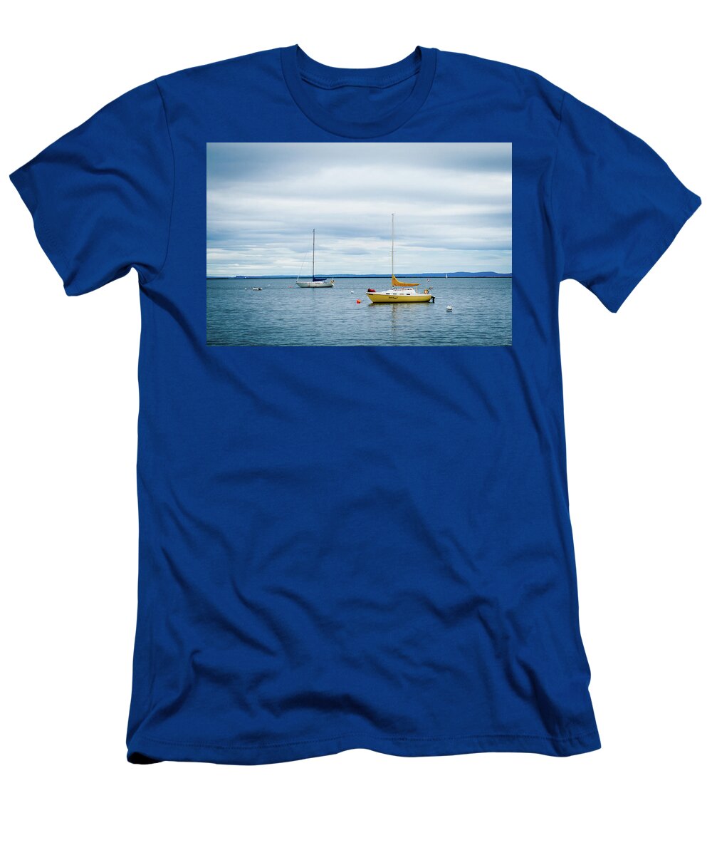 Mooring T-Shirt featuring the photograph Moored Sailboats by Rich S