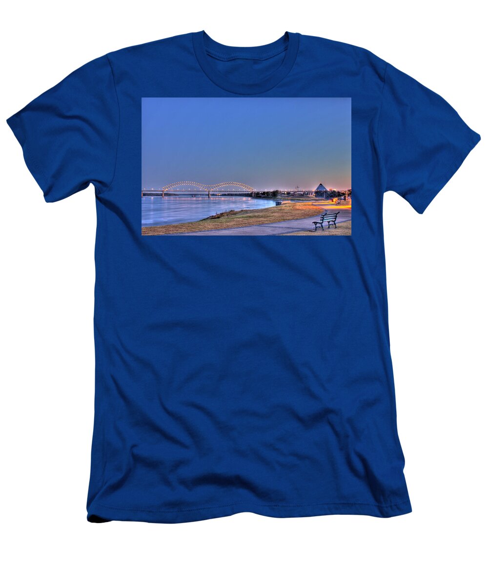 Mississippi River Bridge T-Shirt featuring the photograph Morning on the Mississippi by Barry Jones