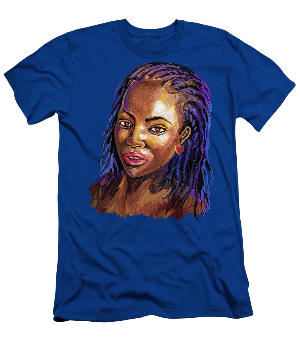 Paint T-Shirt featuring the painting Natural Beauty by Anthony Mwangi
