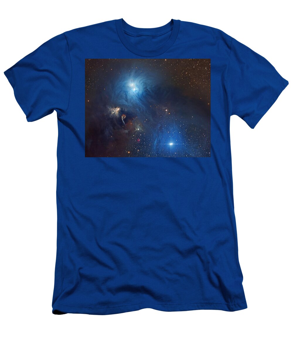 Nebula T-Shirt featuring the painting NGC6726_c80schedler by Celestial Images