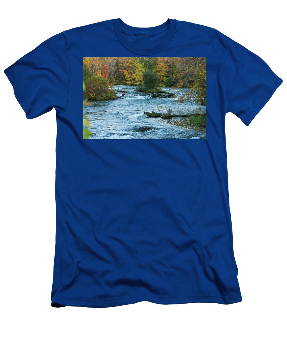 Water T-Shirt featuring the photograph Niagara river in the fall by Jason Hughes
