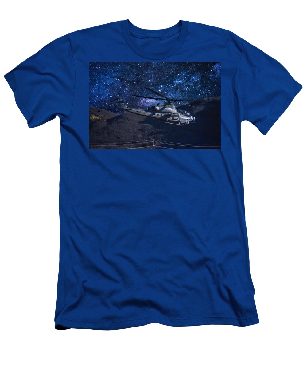 Usmc T-Shirt featuring the photograph Night Moves by Tommy Anderson