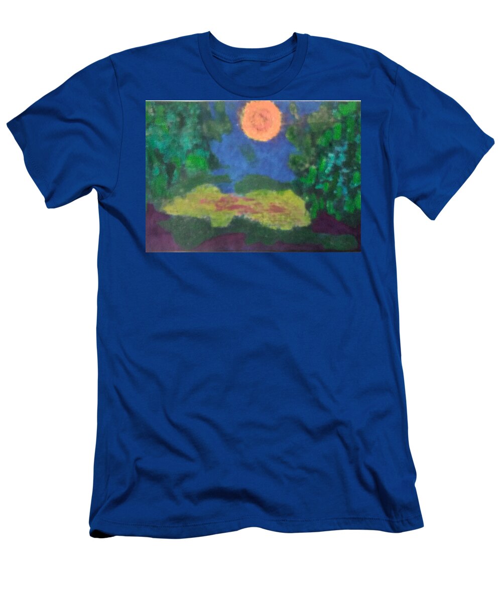 Abstract Landscape T-Shirt featuring the painting No.451 by Vijayan Kannampilly