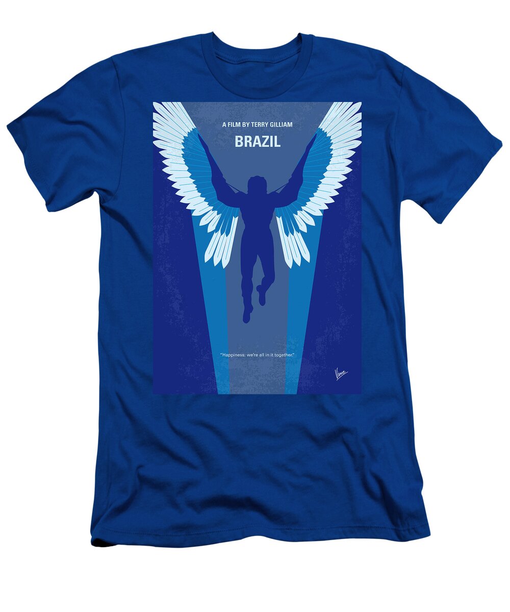 Brazil T-Shirt featuring the digital art No643 My Brazil minimal movie poster by Chungkong Art