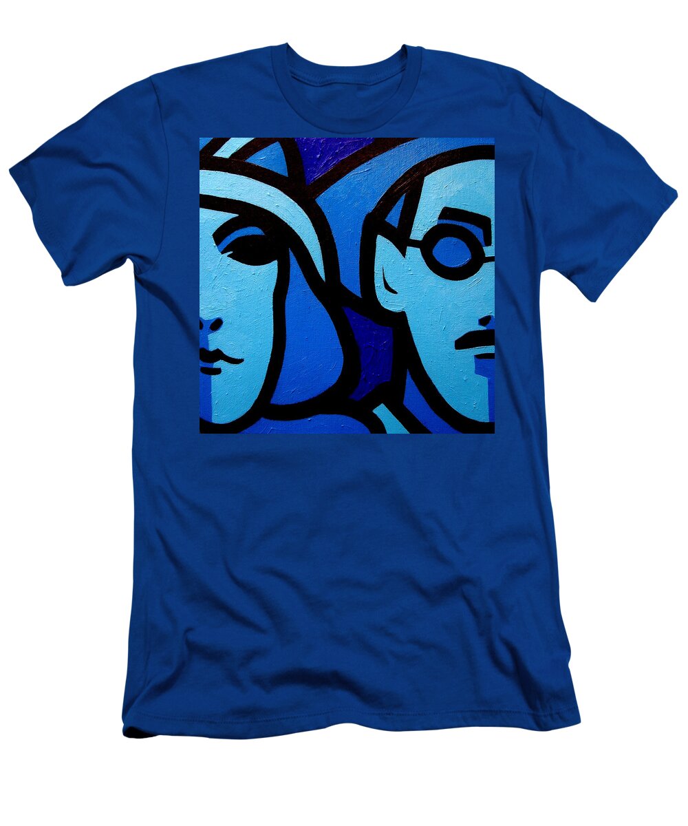 Ulysses T-Shirt featuring the painting Nora Barnacle and James Joyce by John Nolan