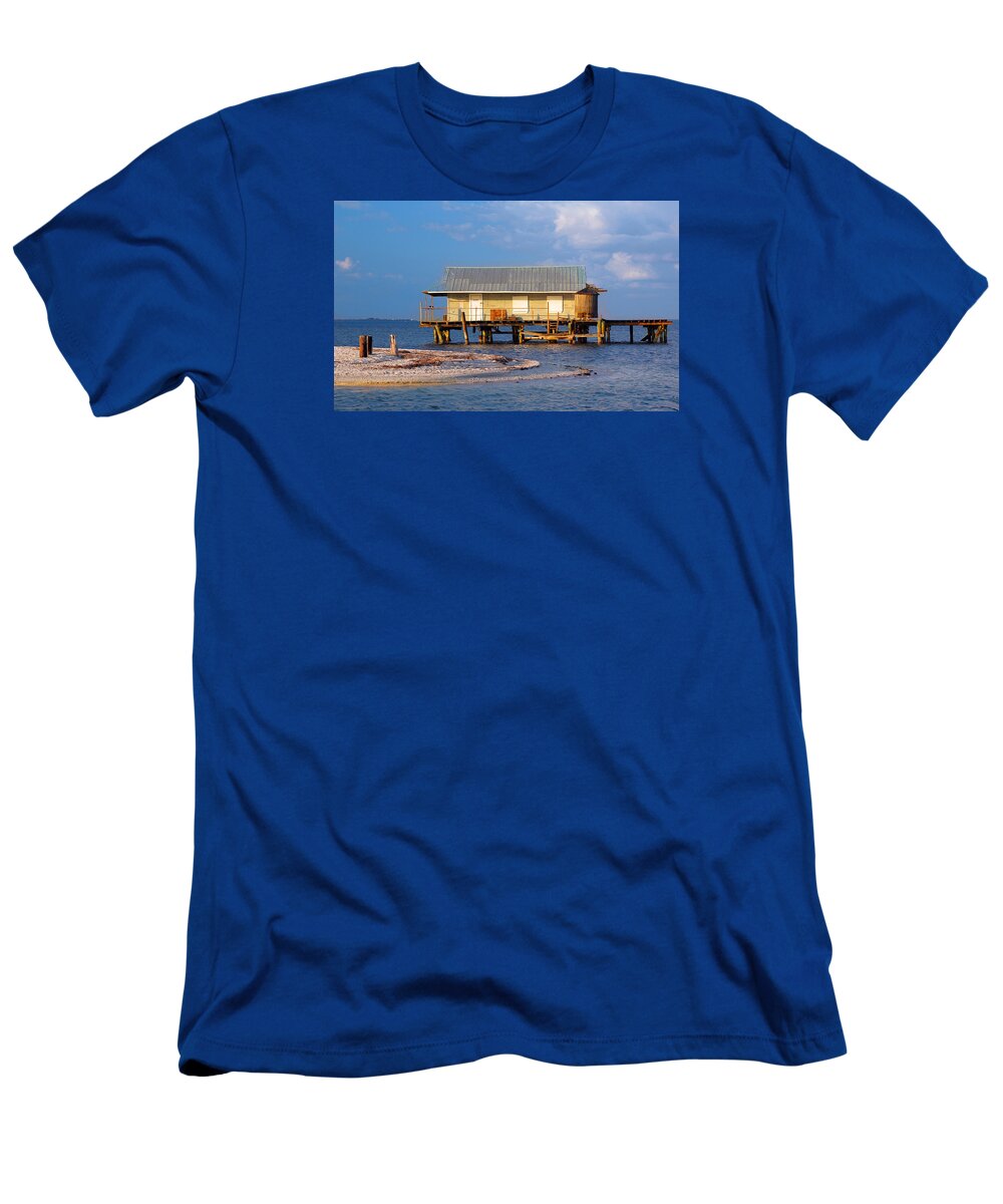 North Captiva T-Shirt featuring the photograph North Captiva Island Last Stilt House Standing by Ginger Wakem