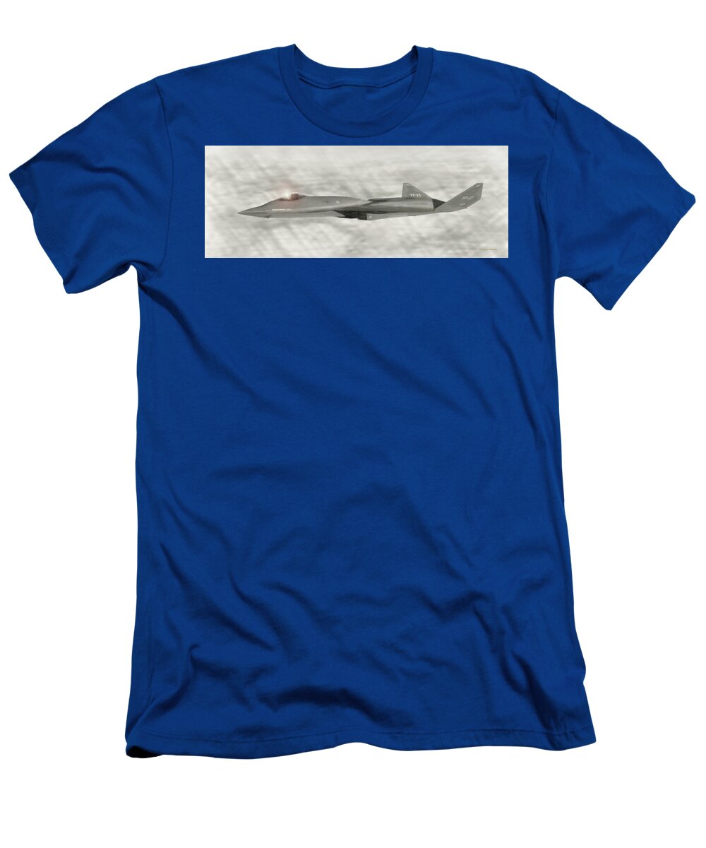 Flying T-Shirt featuring the digital art Northrop F-23 Stealth Fighter Prototype by Douglas Castleman