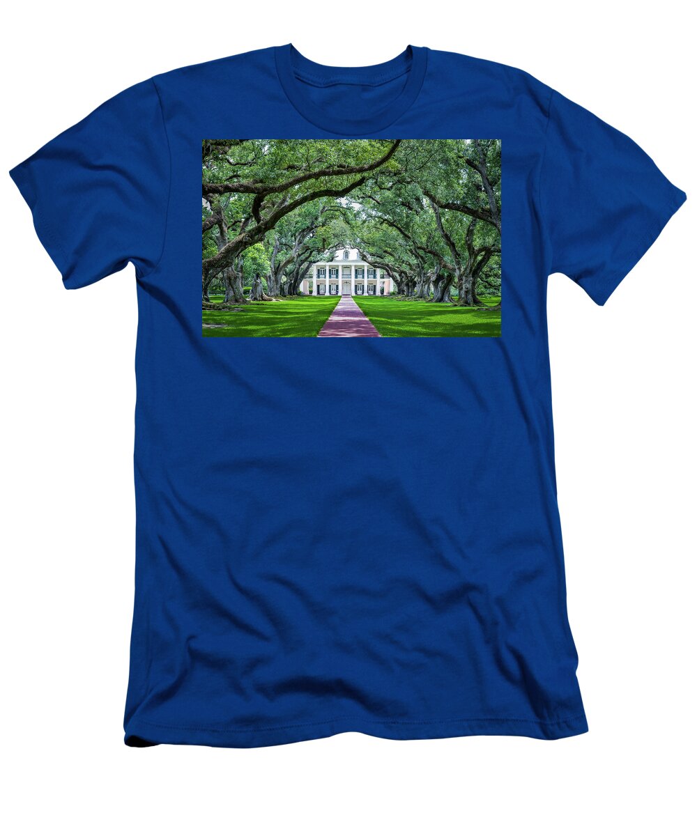 Plantation T-Shirt featuring the photograph Oak Alley by Jaime Mercado
