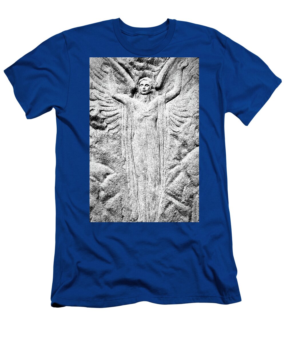 Oak T-Shirt featuring the photograph Oak Hill Cemetery Angel by Stuart Litoff