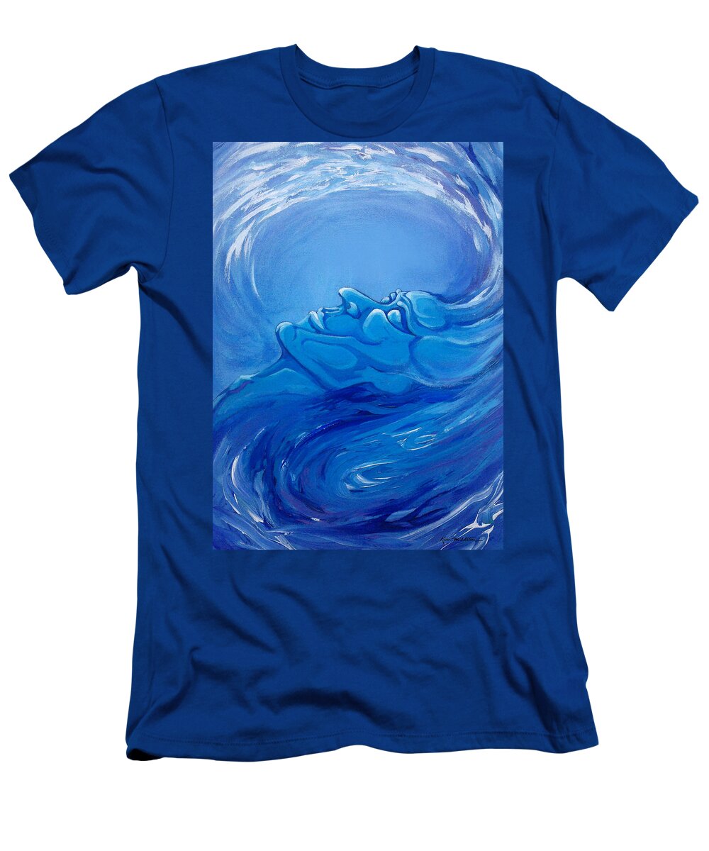 Ocean T-Shirt featuring the painting Ocean Spirit by Kevin Middleton