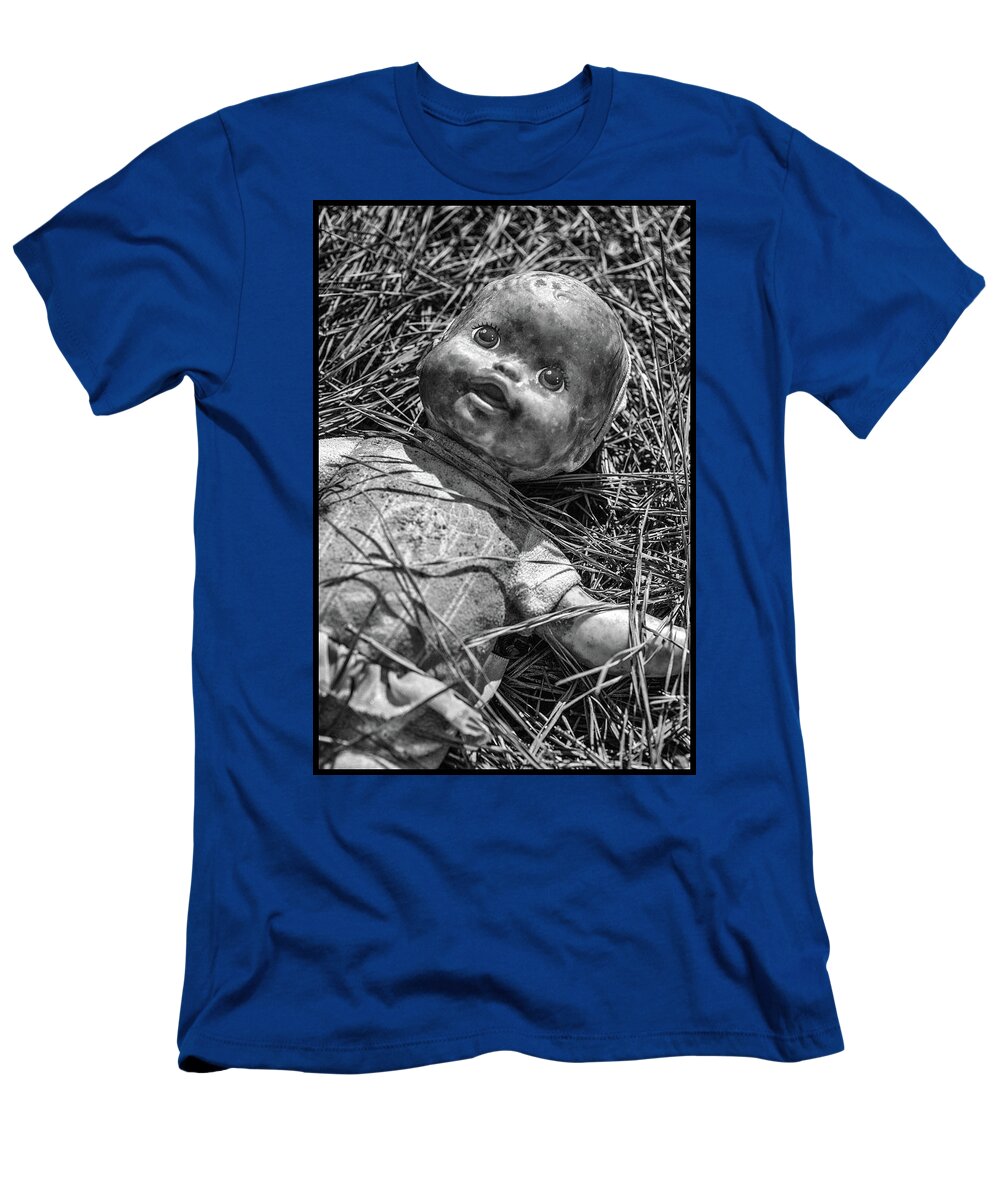 Antique Doll T-Shirt featuring the photograph Old Dolls In Grass by Matthew Pace