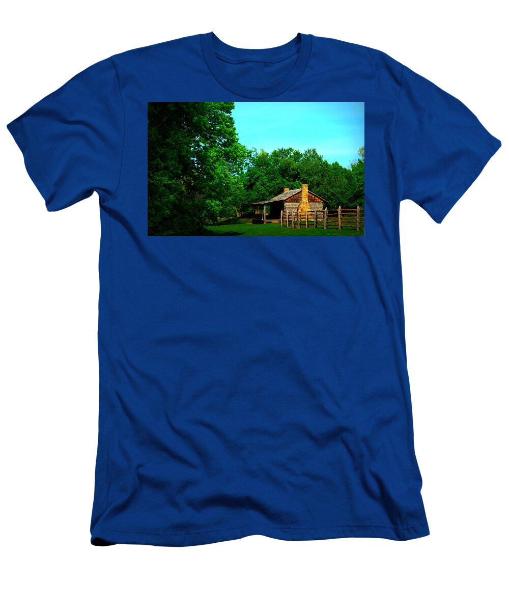 Indiana T-Shirt featuring the photograph Old Homestead in Simpler Times by Stacie Siemsen