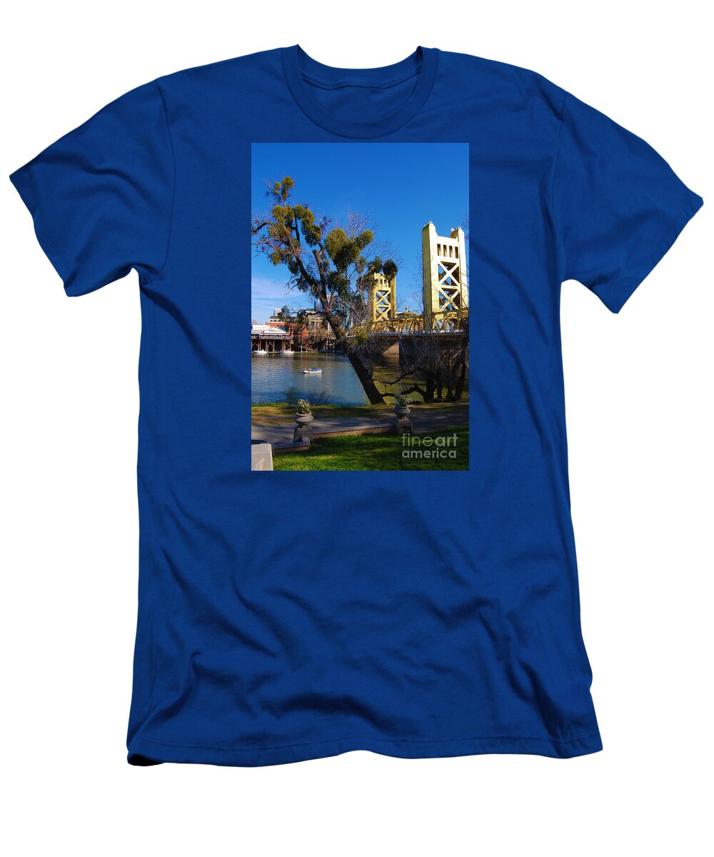Sacramento T-Shirt featuring the photograph Old Sacramento Tower Bridge by Debra Thompson
