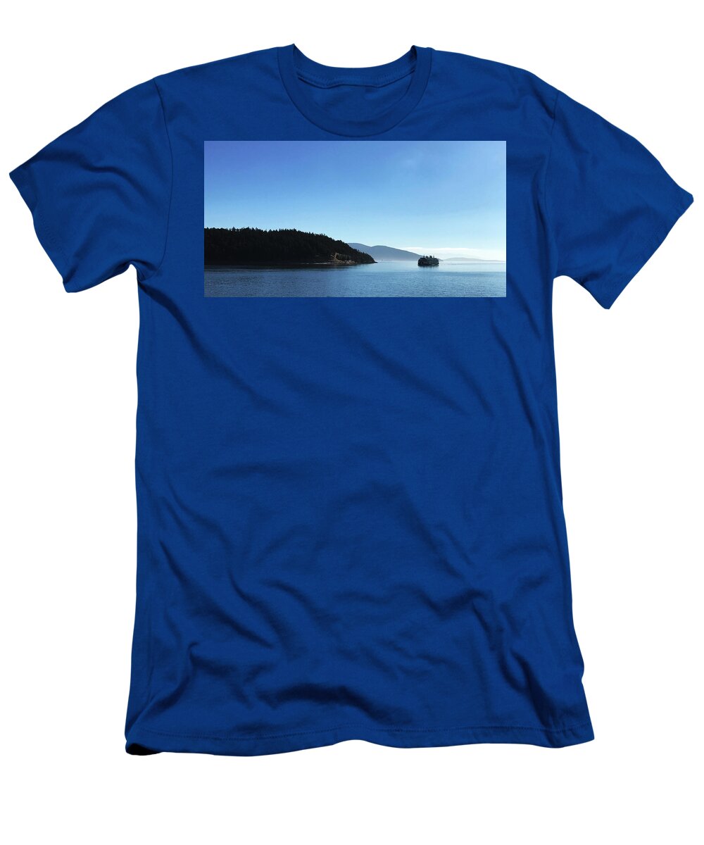 Ferry T-Shirt featuring the photograph On the Way To Orcas by Lorraine Devon Wilke