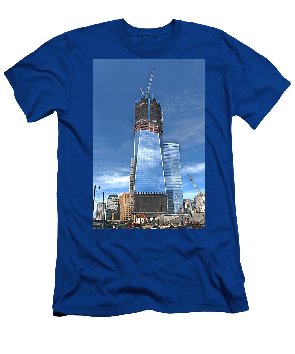Nyc T-Shirt featuring the photograph One World Trade by S Paul Sahm