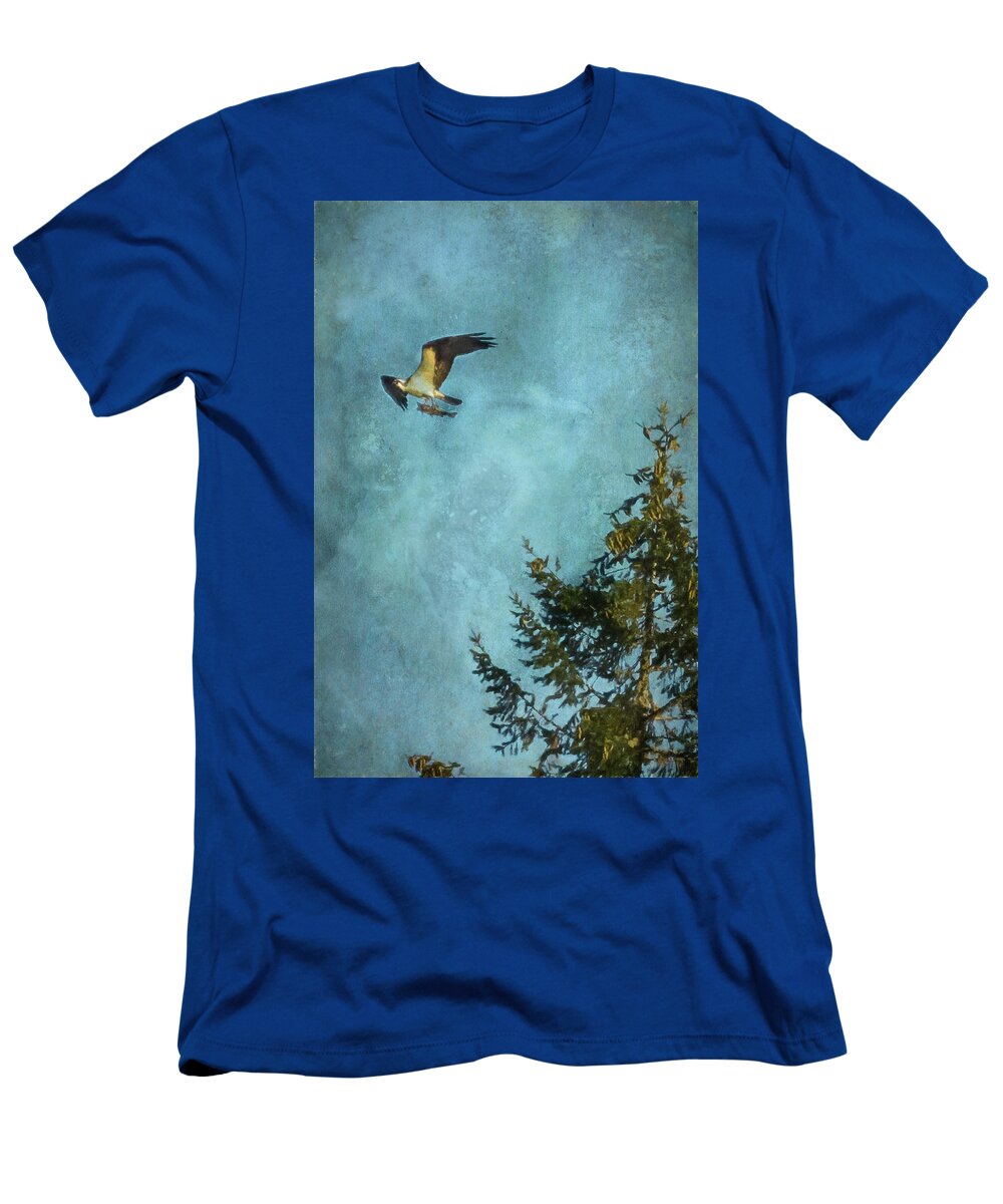 Osprey T-Shirt featuring the photograph Osprey Carrying a Fish by Belinda Greb