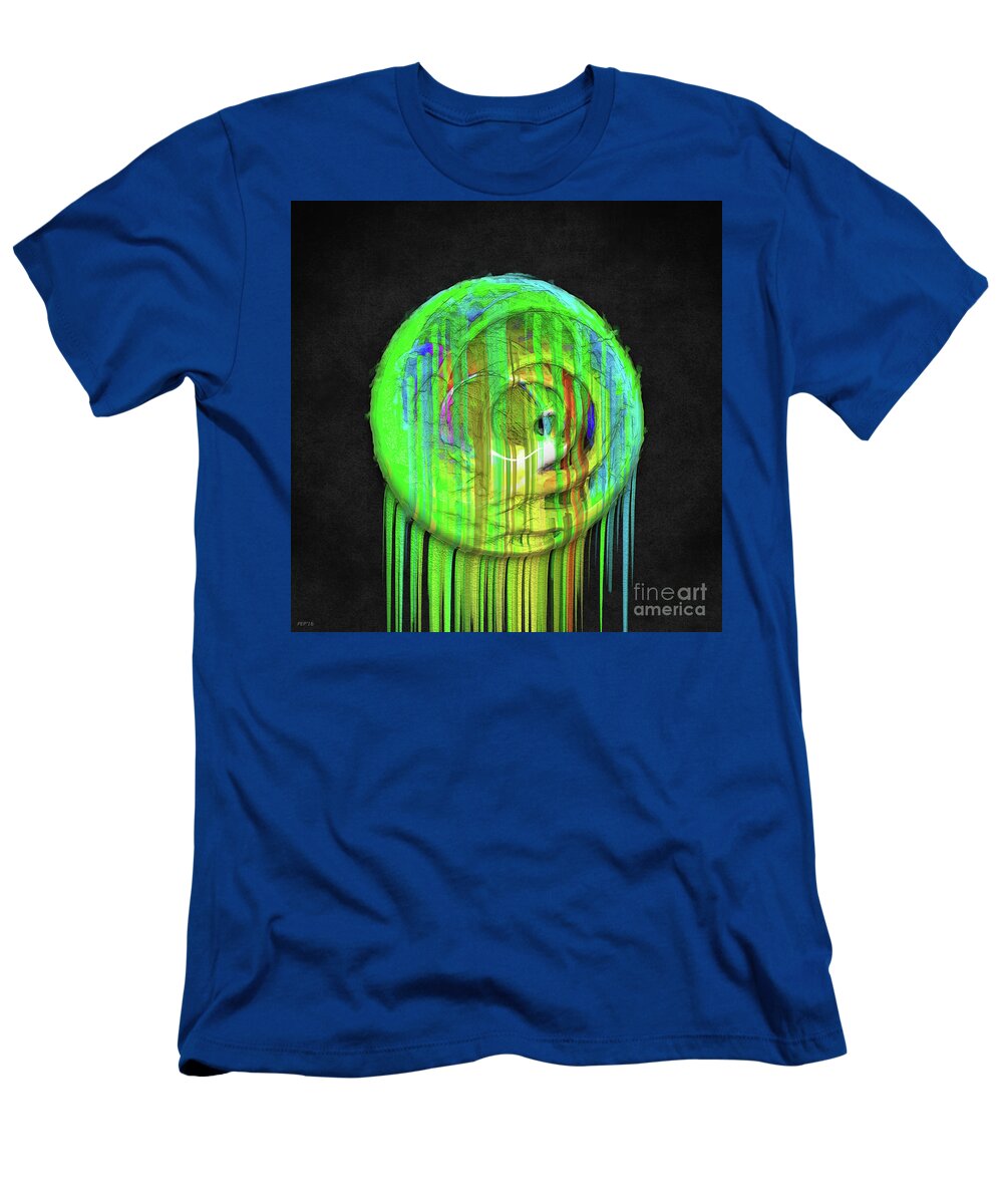 Three Dimensional T-Shirt featuring the digital art Paint Meets Gravity by Phil Perkins