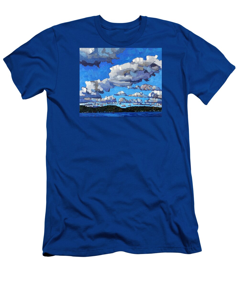 Parry Sound T-Shirt featuring the painting Parry Sound Cumulus by Phil Chadwick