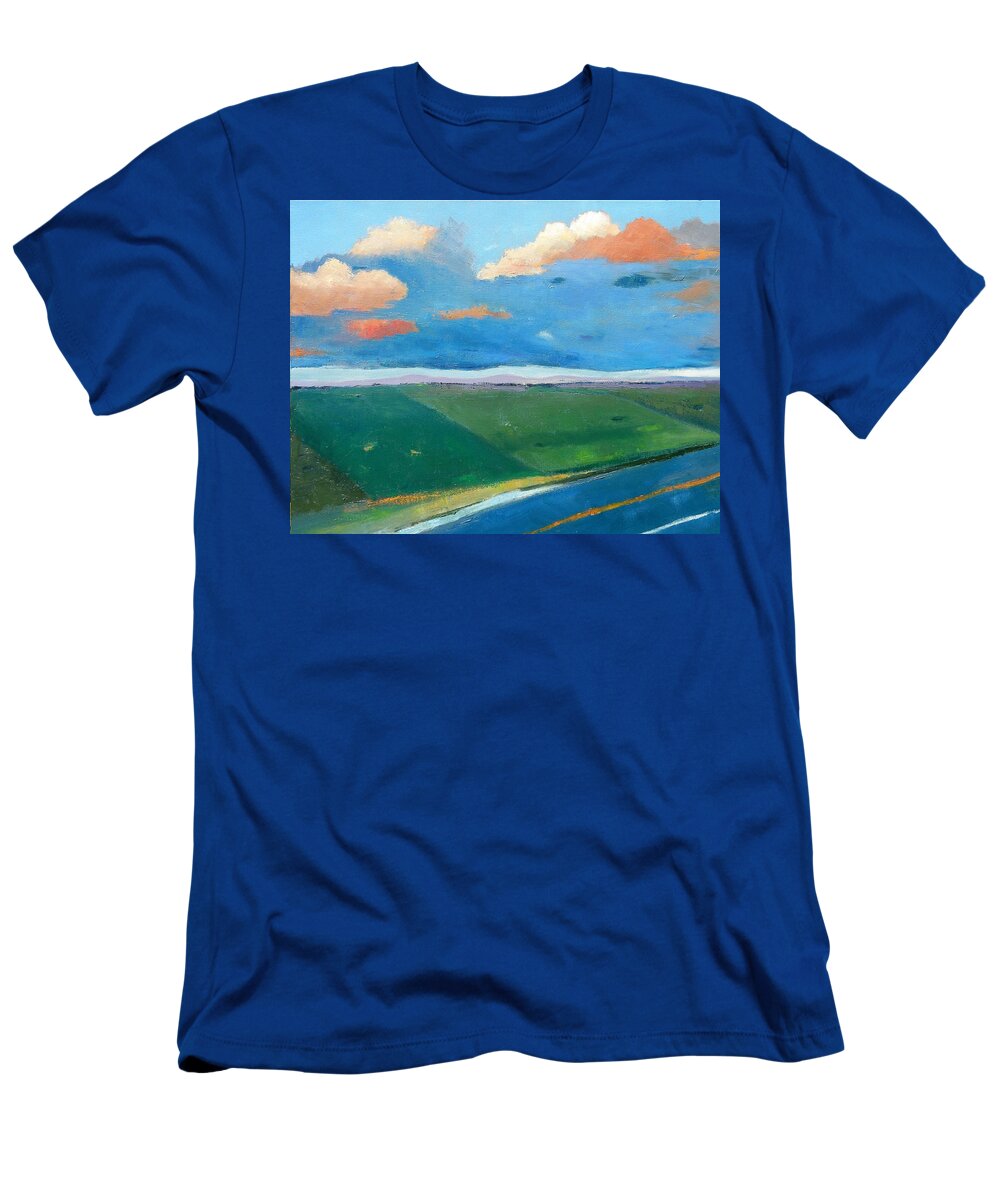 Landscape T-Shirt featuring the painting Peggy's Road by Gary Coleman