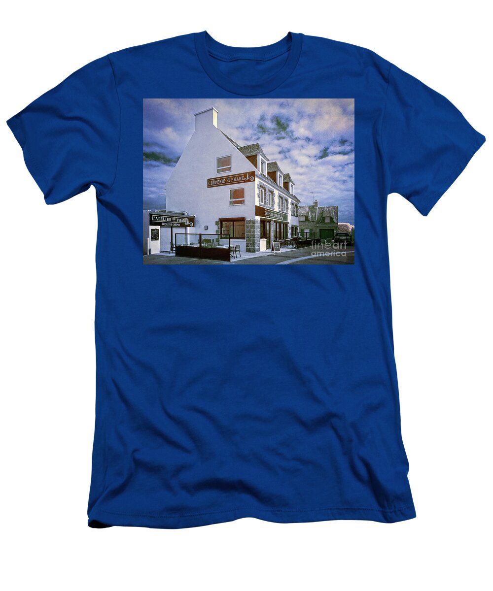 Britanny T-Shirt featuring the photograph Penmarch creperie by Izet Kapetanovic