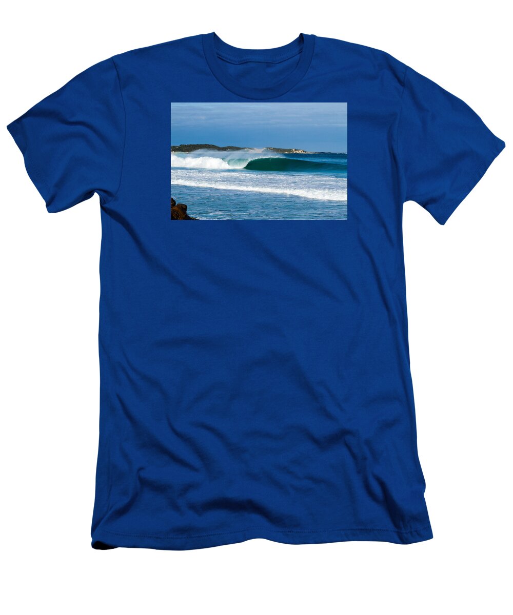 Wave.surf.surfing.sea.water.ocean.bodyboard T-Shirt featuring the photograph Perfection by Mik Rowlands