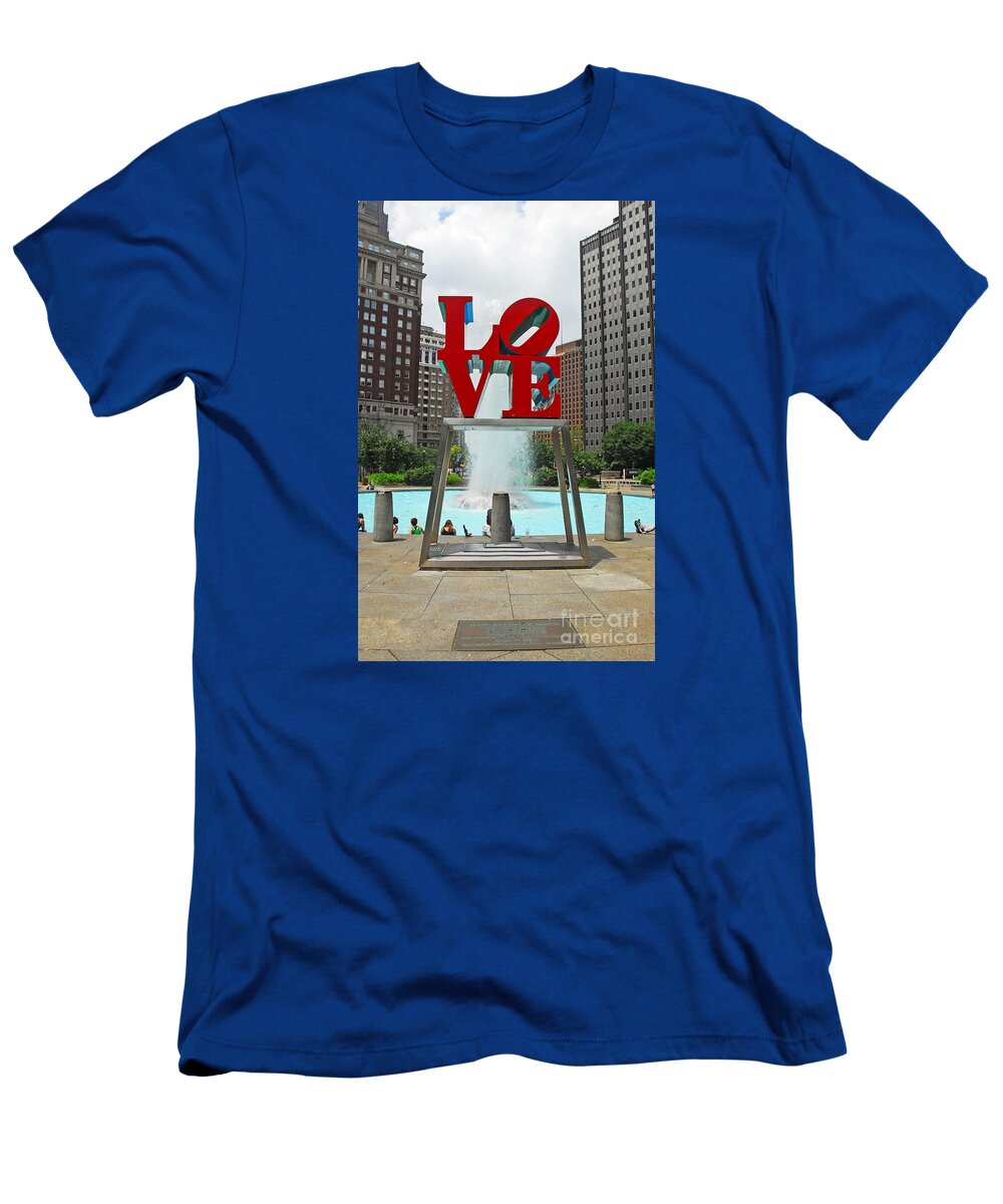 Philadelphia T-Shirt featuring the photograph Philadelphia's Love Park by Cindy Manero