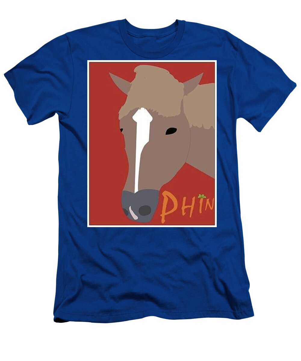 Horse T-Shirt featuring the digital art Phin at Sprout by Caroline Elgin