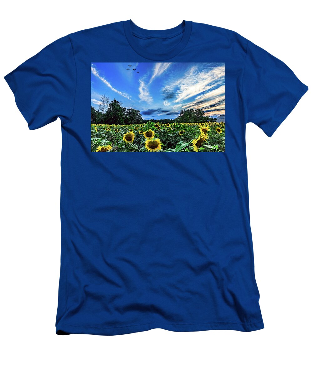 Sunflowers T-Shirt featuring the photograph Photobomb by Joe Holley