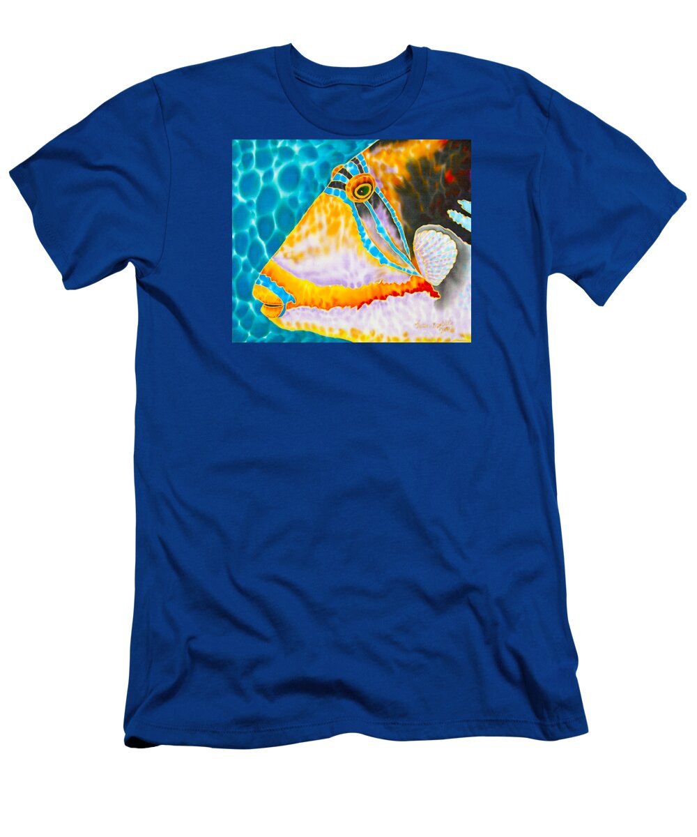 Diving T-Shirt featuring the painting Picasso Trigger Face by Daniel Jean-Baptiste