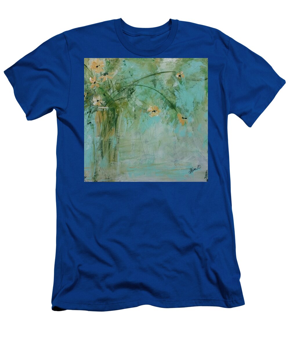 Floral T-Shirt featuring the painting Picked for You by Terri Einer