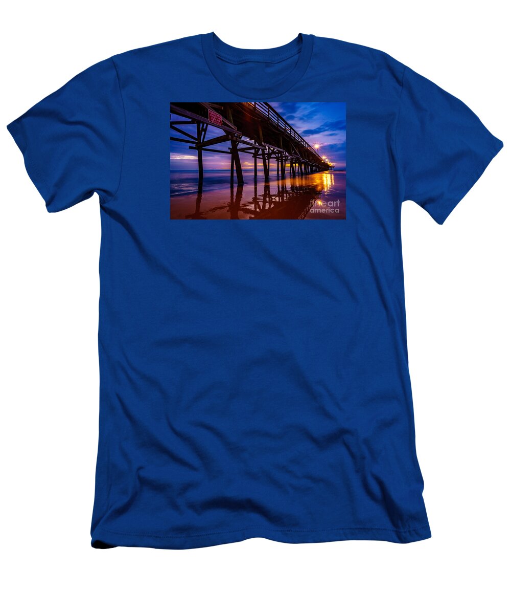 Pier T-Shirt featuring the photograph Pier Sunrise by David Smith
