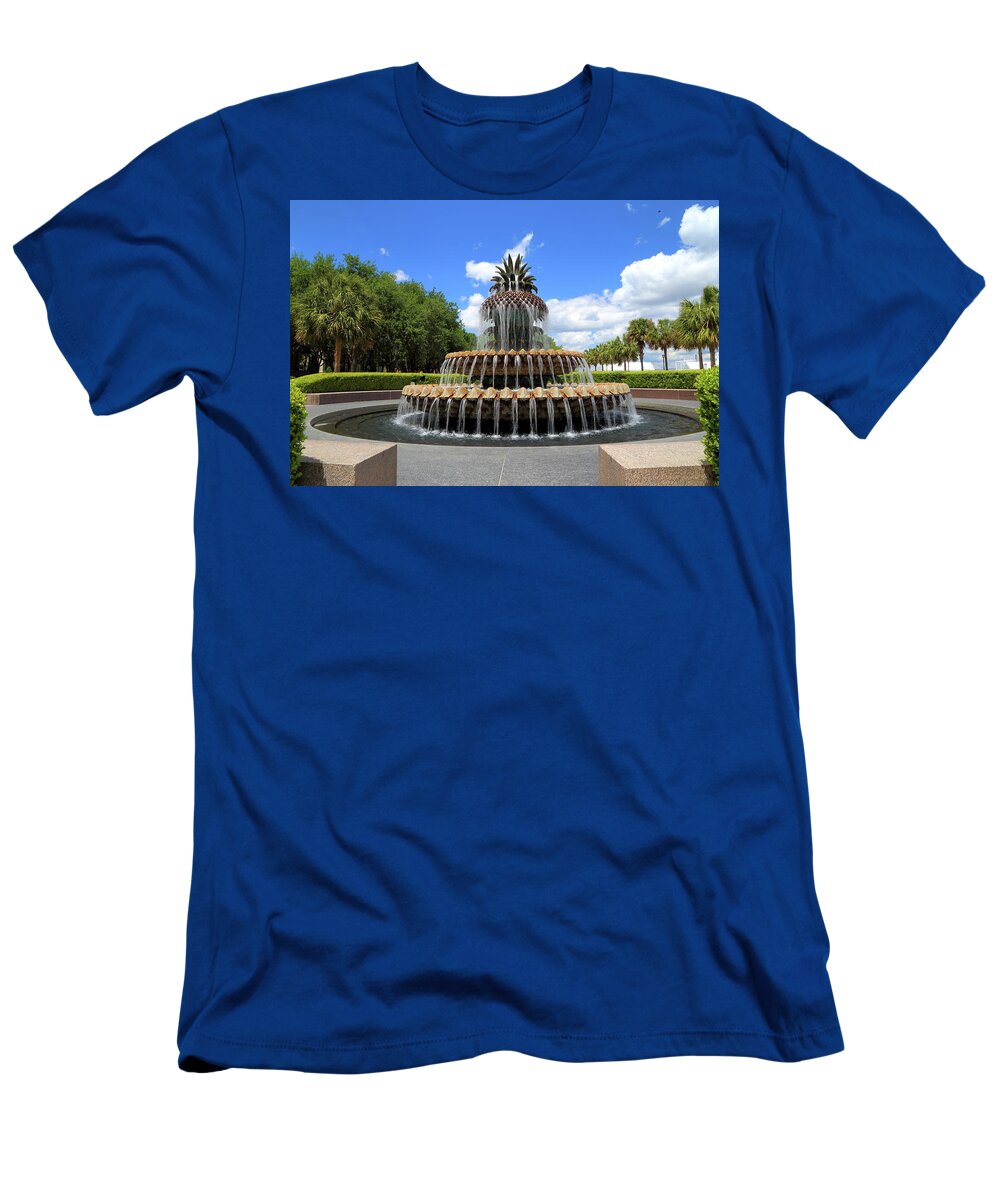 Water T-Shirt featuring the photograph Pineapple Fountain by Kevin Craft