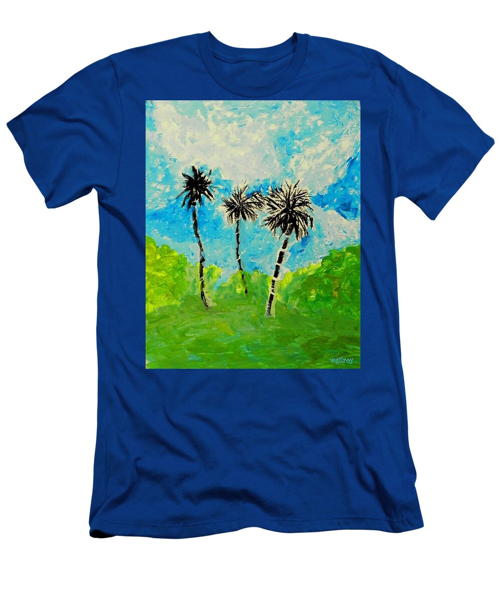 Palm T-Shirt featuring the painting Palms by W Gilroy