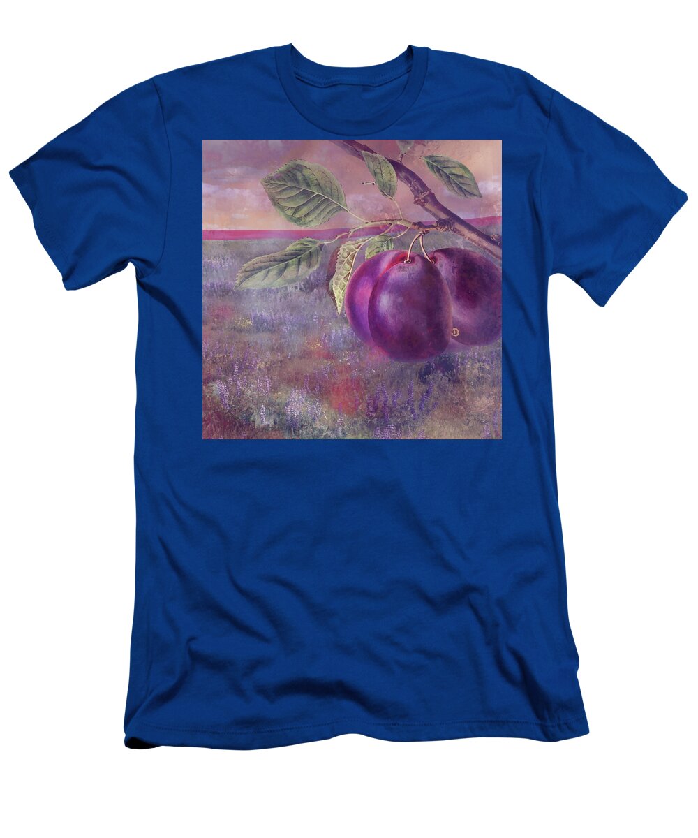 Plums T-Shirt featuring the digital art Plums by Jeff Burgess