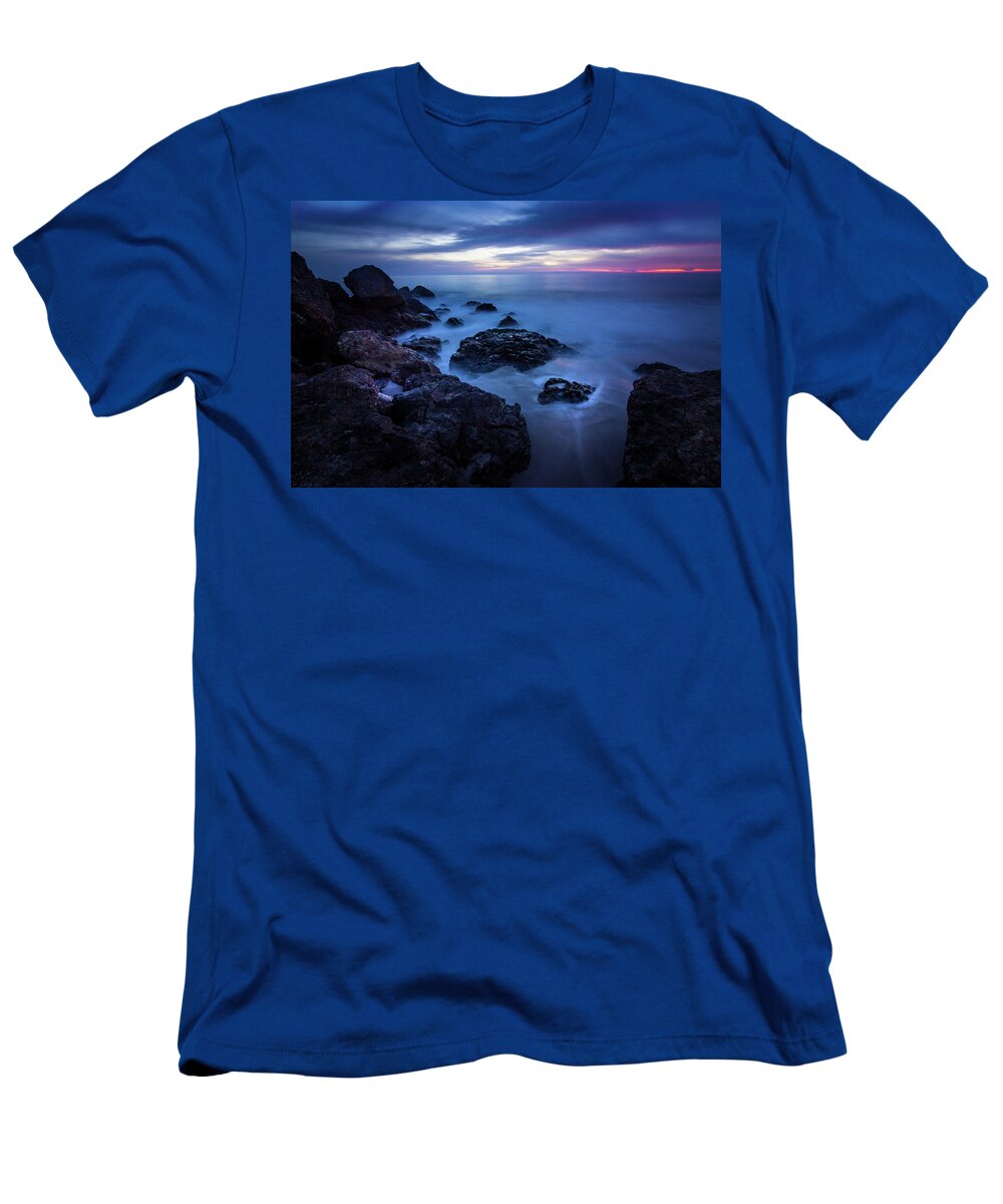 Beach T-Shirt featuring the photograph Point Dume Rock Formations by Andy Konieczny