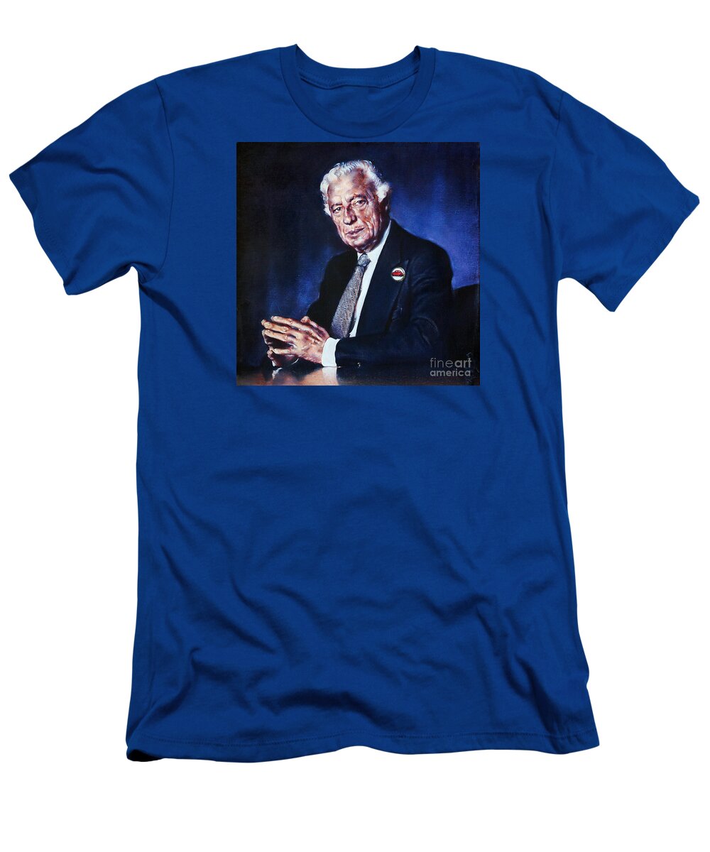 Portrait T-Shirt featuring the painting Portrait of Gianni Agnelli by Ritchard Rodriguez