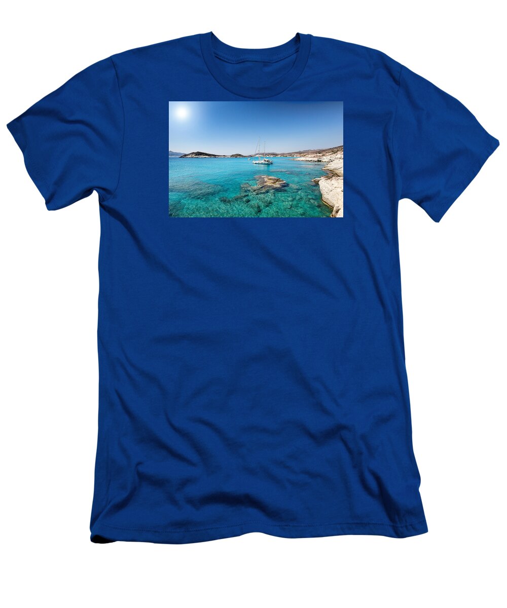 Kimolos T-Shirt featuring the photograph Prassa in Kimolos - Greece by Constantinos Iliopoulos