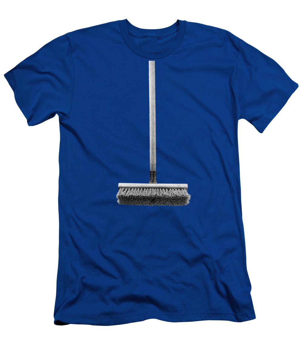 Black T-Shirt featuring the photograph Push Broom by YoPedro