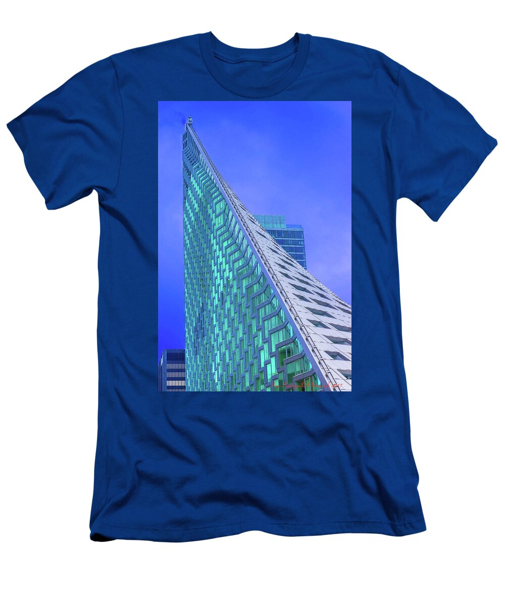 Aerial T-Shirt featuring the photograph Pyramid Building by Ivan Santiago